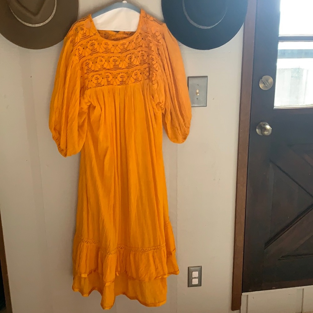 Boho style maxi length dress
